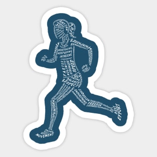 Runner Typography Sticker